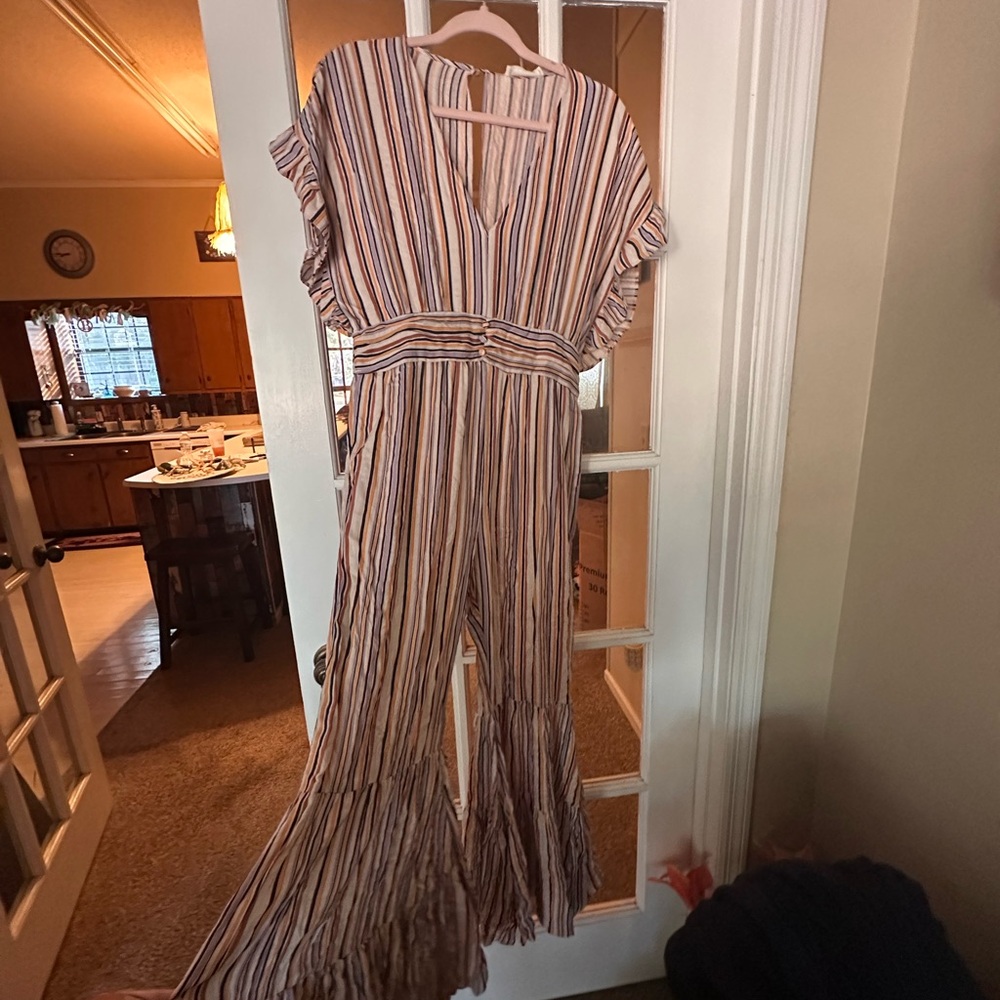 Storia Striped Flared Jumpsuit (Multivolored)
